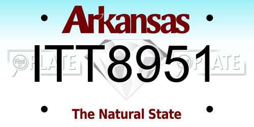 ITT8951 Arkansas License Plate