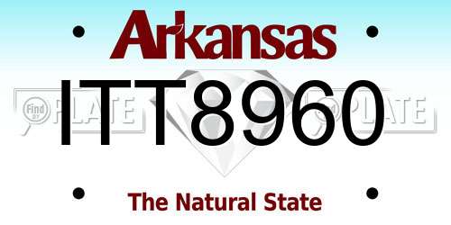 ITT8960 Arkansas License Plate