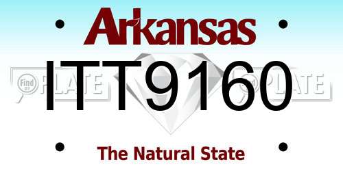 ITT9160 Arkansas License Plate