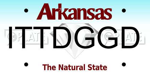 ITTDGGD Arkansas License Plate