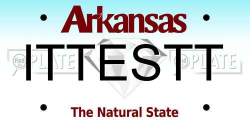 ITTESTT Arkansas License Plate