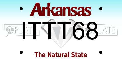 ITTT68 Arkansas License Plate