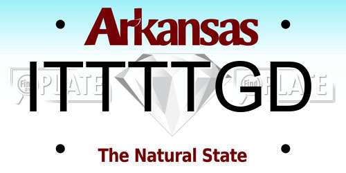 ITTTTGD Arkansas License Plate