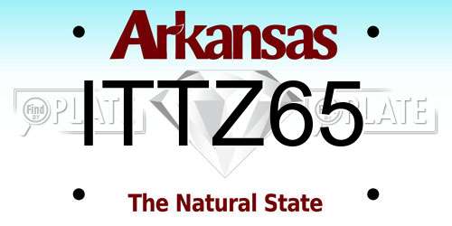ITTZ65 Arkansas License Plate