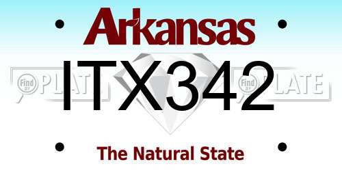 ITX342 Arkansas License Plate