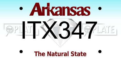 ITX347 Arkansas License Plate