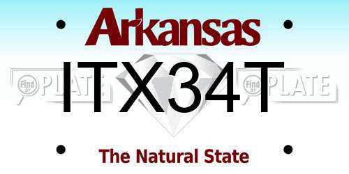 ITX34T Arkansas License Plate