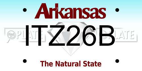 ITZ26B Arkansas License Plate