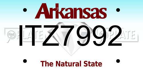 ITZ7992 Arkansas License Plate