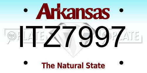 ITZ7997 Arkansas License Plate