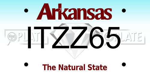 ITZZ65 Arkansas License Plate
