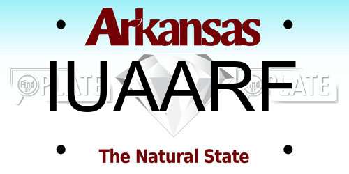 IUAARF Arkansas License Plate