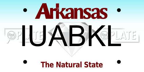 IUABKL Arkansas License Plate