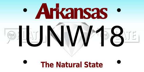 IUNW18 Arkansas License Plate
