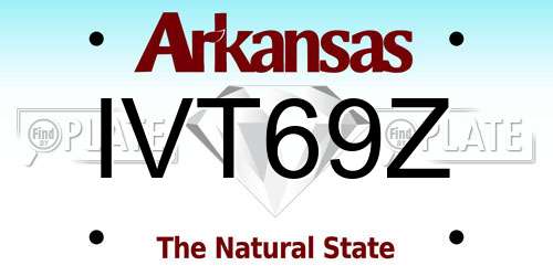 IVT69Z Arkansas License Plate