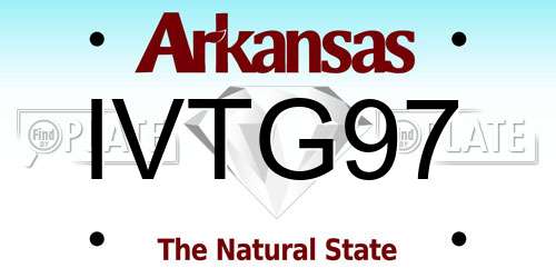 IVTG97 Arkansas License Plate