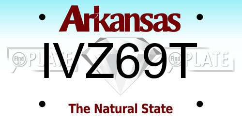 IVZ69T Arkansas License Plate