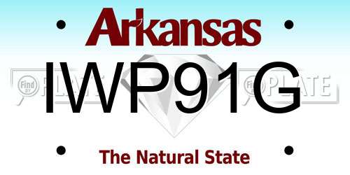 IWP91G Arkansas License Plate
