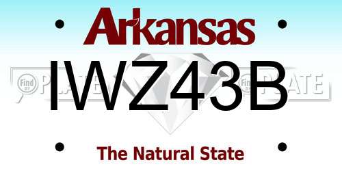 IWZ43B Arkansas License Plate