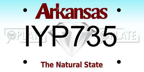 IYP735 Arkansas License Plate