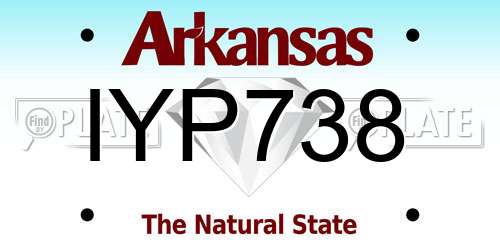 IYP738 Arkansas License Plate