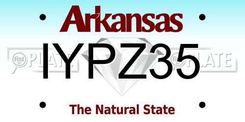 IYPZ35 Arkansas License Plate