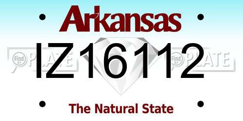IZ16112 Arkansas License Plate