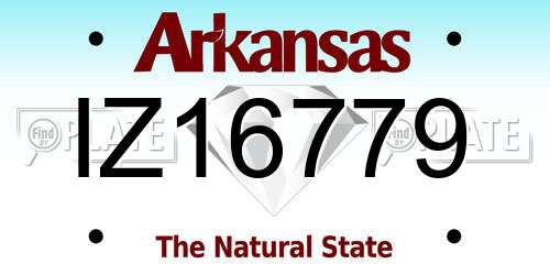 IZ16779 Arkansas License Plate