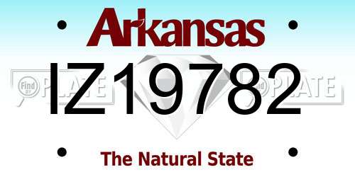 IZ19782 Arkansas License Plate