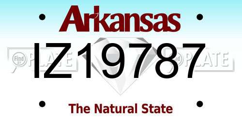 IZ19787 Arkansas License Plate