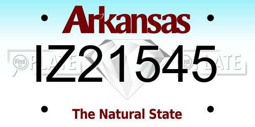 IZ21545 Arkansas License Plate