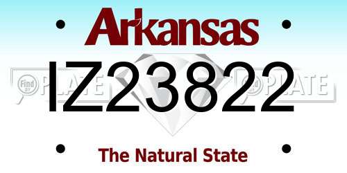 IZ23822 Arkansas License Plate