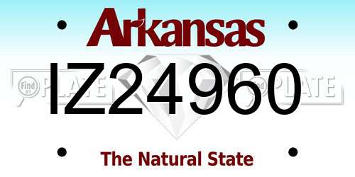 IZ24960 Arkansas License Plate