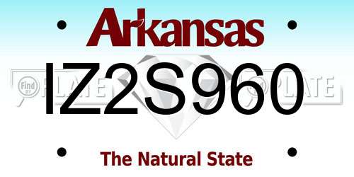 IZ2S960 Arkansas License Plate