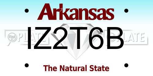 IZ2T6B Arkansas License Plate