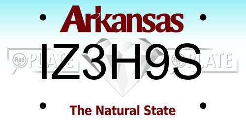 IZ3H9S Arkansas License Plate