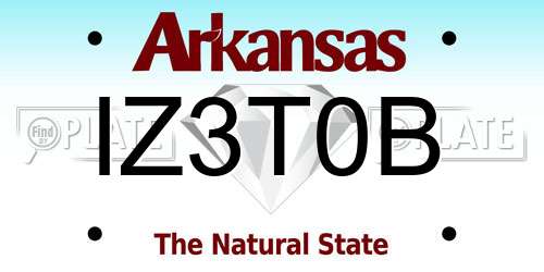 IZ3T0B Arkansas License Plate