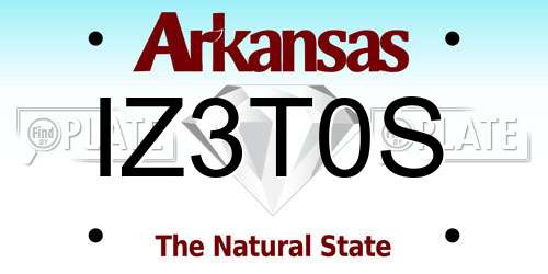 IZ3T0S Arkansas License Plate