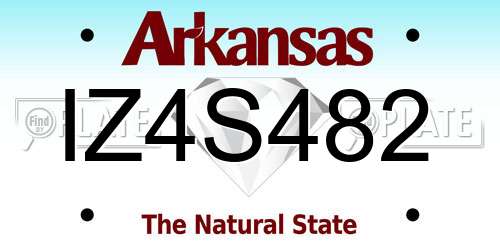 IZ4S482 Arkansas License Plate