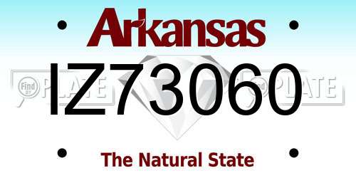IZ73060 Arkansas License Plate