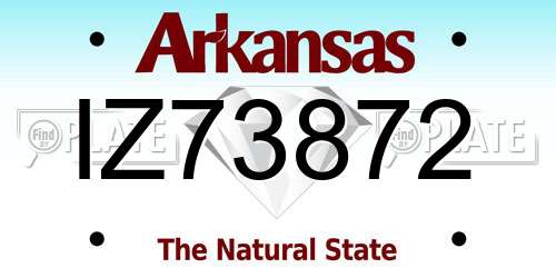 IZ73872 Arkansas License Plate