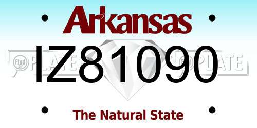 IZ81090 Arkansas License Plate
