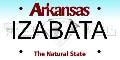 IZABATA Arkansas License Plate