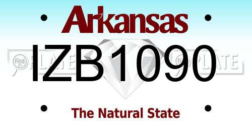 IZB1090 Arkansas License Plate