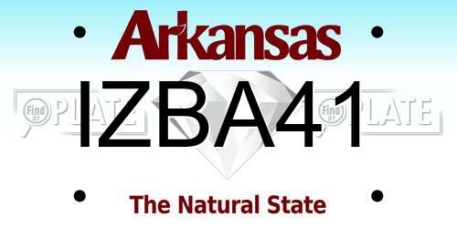 IZBA41 Arkansas License Plate