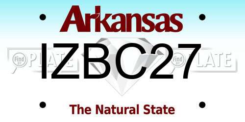 IZBC27 Arkansas License Plate