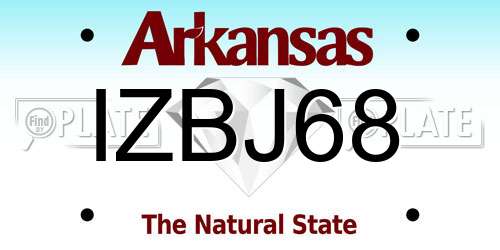 IZBJ68 Arkansas License Plate