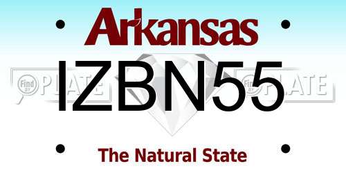 IZBN55 Arkansas License Plate