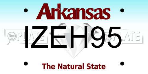 IZEH95 Arkansas License Plate