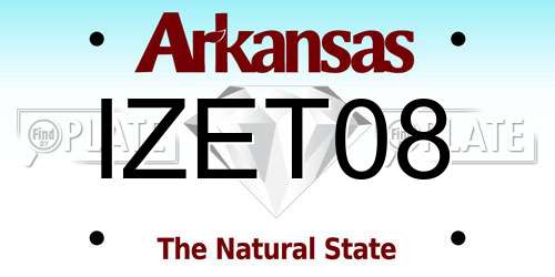 IZET08 Arkansas License Plate